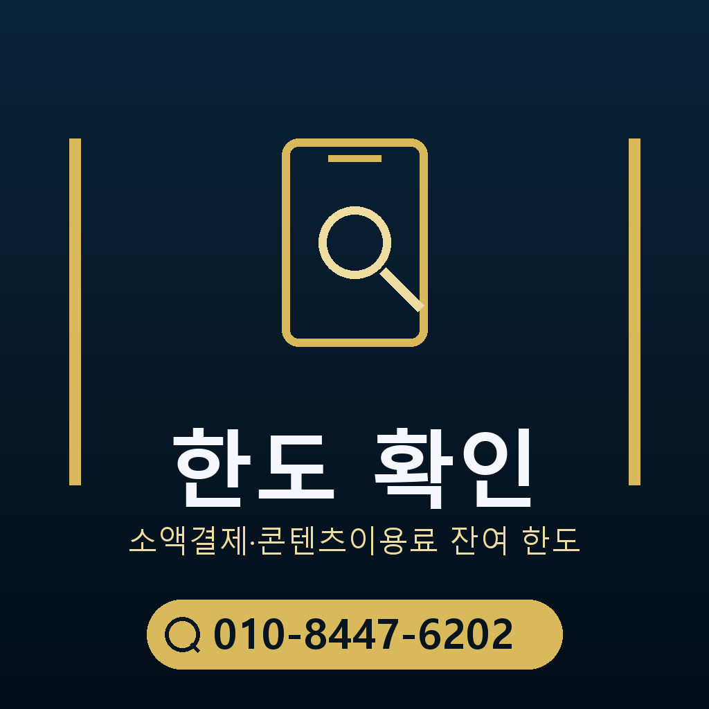 소액결제 한도 확인